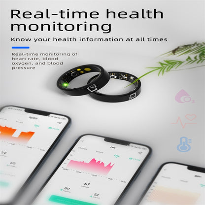 R20 SIZE 10 Smart Ring, Support Heart Rate / Blood Oxygen / Sleep Monitoring / Multiple Sports Modes(Black) - Smart Rings / Smart Telephones by buy2fix | Online Shopping UK | buy2fix