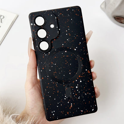 For Samsung Galaxy S25 5G Starry Sky TPU Shockproof MagSafe Phone Case(Black) - Galaxy S25 5G Cases by buy2fix | Online Shopping UK | buy2fix