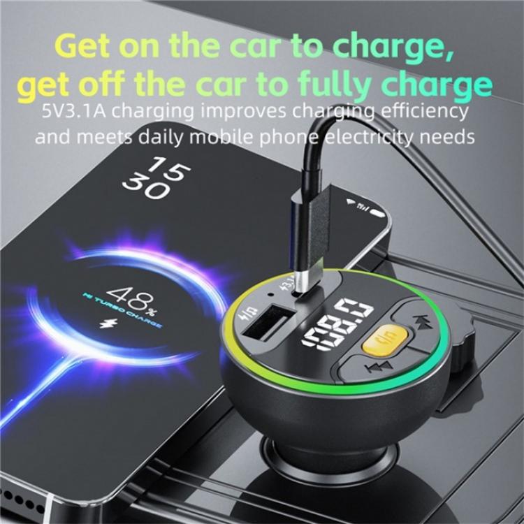 C9 Digital Display FM Transmitter Multifunctional Bluetooth Car MP3 Player USB Type-C Charger - Car Charger by buy2fix | Online Shopping UK | buy2fix