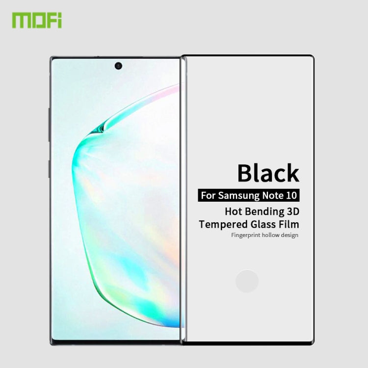 MOFI 9H 3D Explosion Proof Thermal Bending Full Screen Covered With Tempered Glass Film for Galaxy note10(Black) - Galaxy Tempered Glass by MOFI | Online Shopping UK | buy2fix