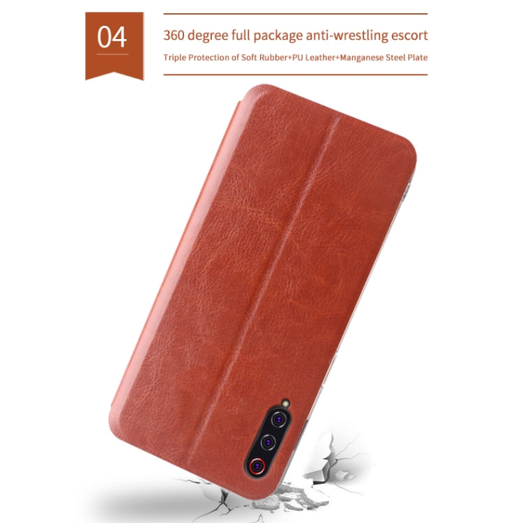 For Xiaomi  Mi 9 Pro MOFI Rui Series Classical Leather Flip Leather Case With Bracket Embedded Steel Plate All-inclusive(Red) - Xiaomi Cases by MOFI | Online Shopping UK | buy2fix