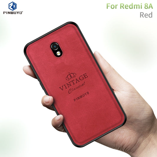 For Xiaomi RedMi 8A PINWUYO Zun Series PC + TPU + Skin Waterproof And Anti-fall All-inclusive Protective Shell(Red) - Xiaomi Cases by PINWUYO | Online Shopping UK | buy2fix