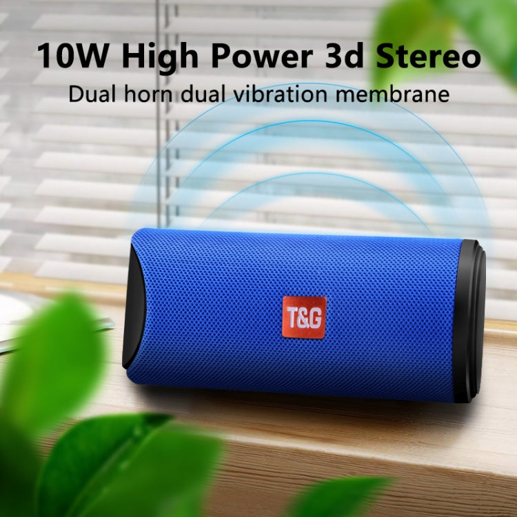 T&G TG113 Portable Bluetooth Speakers Waterproof Stereo Outdoor Loudspeaker MP3 Bass Sound Box with FM Radio(Green) - Desktop Speaker by T&G | Online Shopping UK | buy2fix