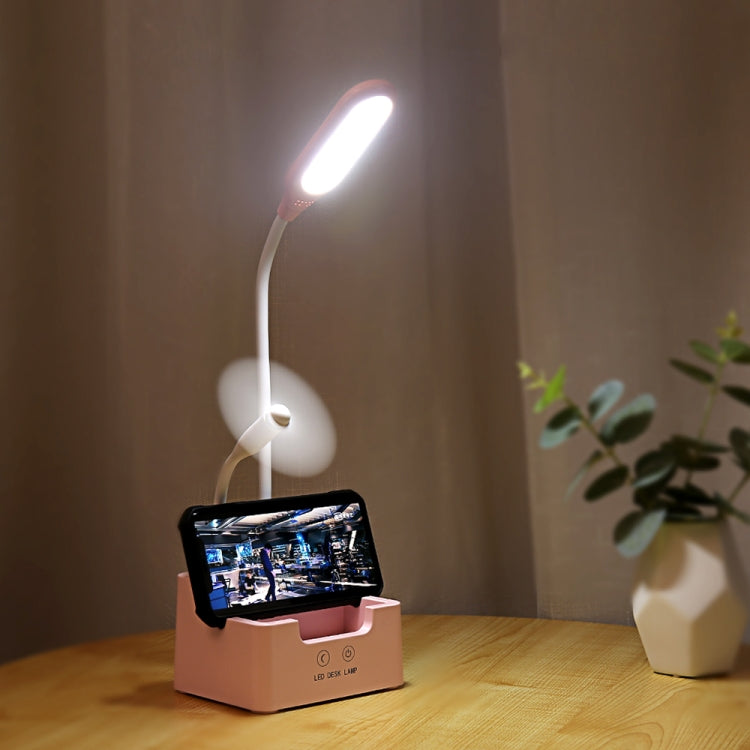 Student USB Charging Bedroom Touch LED Eye Protection Multifunctional Creative Desk Lamp, Style:Without Fan(Blue) - Desk Lamps by buy2fix | Online Shopping UK | buy2fix