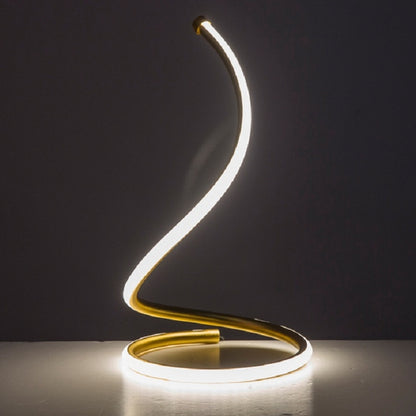 LED Spiral Table Lamp Home Living Room Bedroom Decoration Lighting Bedside Light, Specifications:US Plug(Gold) - Bedside Light by buy2fix | Online Shopping UK | buy2fix