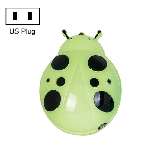 A62 Beetle Shape LED Night Light Plug-in Intelligent Light Control Sensor Light, Plug:US Plug(Green) - Sensor LED Lights by buy2fix | Online Shopping UK | buy2fix