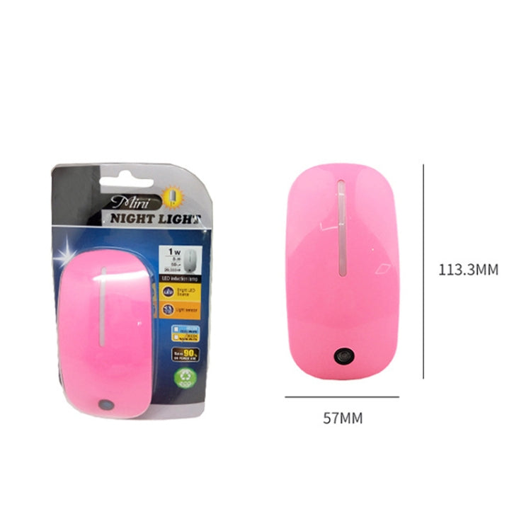 A66 Mouse Type LED Intelligent Light Control Night Light, Plug:EU Plug(Pink) - Sensor LED Lights by buy2fix | Online Shopping UK | buy2fix