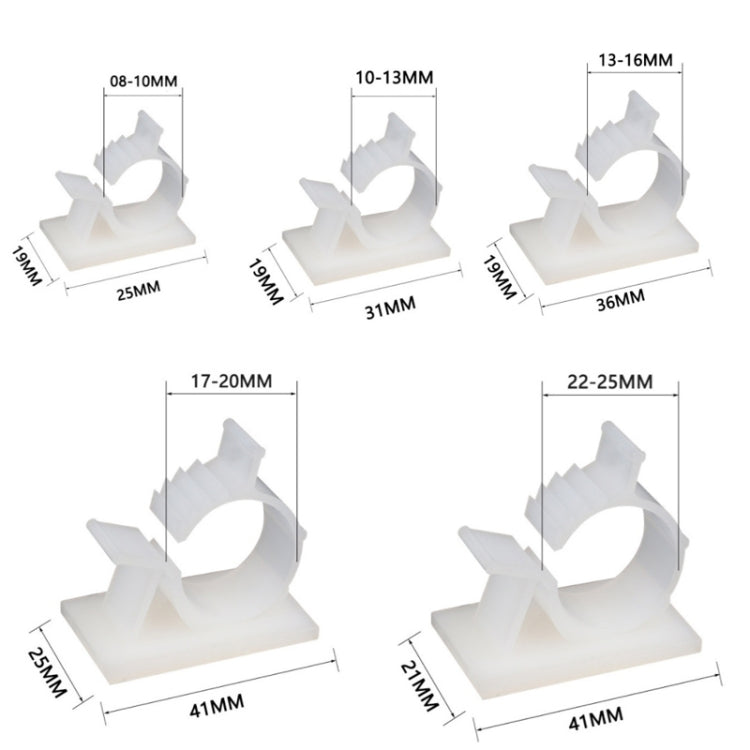 100 PCS  Y-1316 Adjustable Self-Adhesive Wire Fixing Cable Organizer(White) - Cable Organizer by null | Online Shopping UK | buy2fix