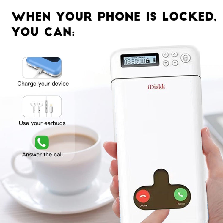 IDISKK Cell Phone Lock Box With Timer For Mobile Phones Within 6.7 Inch - Others Accessories by IDISKK | Online Shopping UK | buy2fix