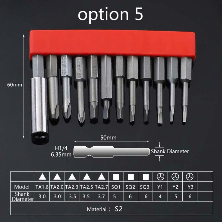 12 PCS / Set Screwdriver Bit With Magnetic S2 Alloy Steel Electric Screwdriver, Specification:5 - Drill & Drill Bits by buy2fix | Online Shopping UK | buy2fix