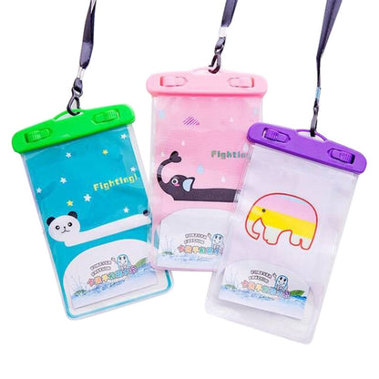 10 PCS Large Outdoor Photo Transparent Waterproof Cartoon Mobile Phone Bag, Style:Little Yellow Deer - Waterproof Bag by buy2fix | Online Shopping UK | buy2fix