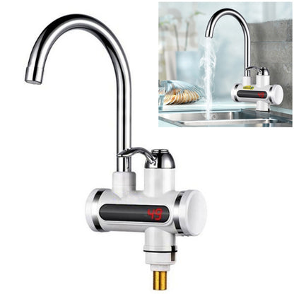 220V Kitchen Tankless Water Heater Instant Electric Faucet Electric Heater Tap with Temperature Display(Water from below) - Shower Head by buy2fix | Online Shopping UK | buy2fix