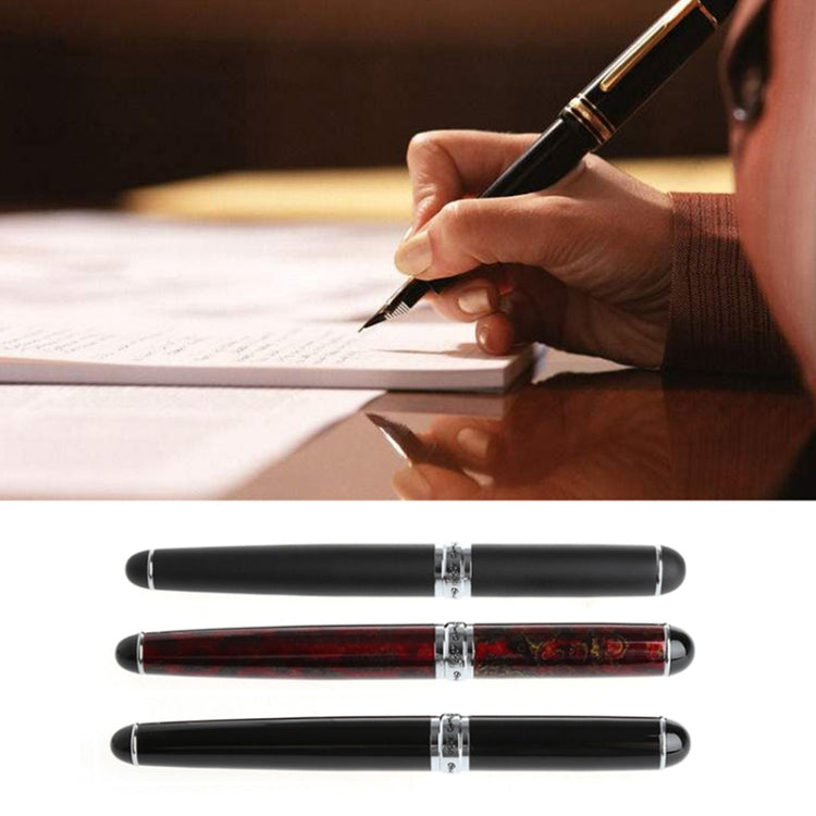 X750 Stationery Stainless Steel Fountain Pen Medium Nib Ink Pens School Oiifice Gift, Nib Size:1.1mm(Black) - Fountain Pens by buy2fix | Online Shopping UK | buy2fix