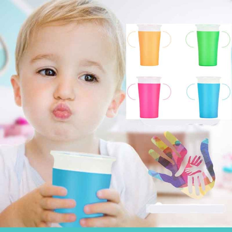 360 Degrees Rotated Baby Learning Drinking Cup With Double Handle Flip(Green) - Cups & Silicone Nipple by buy2fix | Online Shopping UK | buy2fix