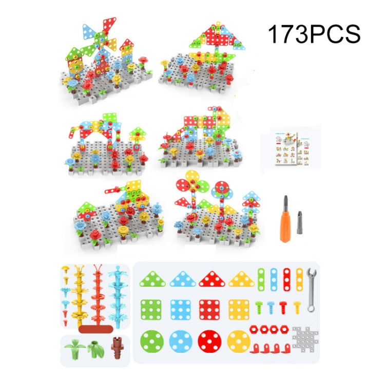 Children Screw-Tightening Electric Drill Toy Manual Assembly Toolbox, Style: 3D + Manual Drill (173 PCS) - DIY Developmental Toys by buy2fix | Online Shopping UK | buy2fix