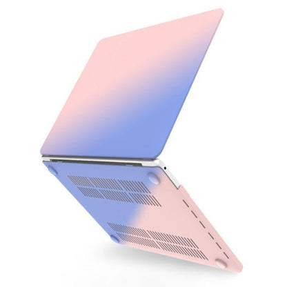 Hollow Style Cream Style Laptop Plastic Protective Case For MacBook Pro 15 A1707 & A1990 2016(Rose Pink Matching Tranquil Blue) - MacBook Pro Cases by buy2fix | Online Shopping UK | buy2fix