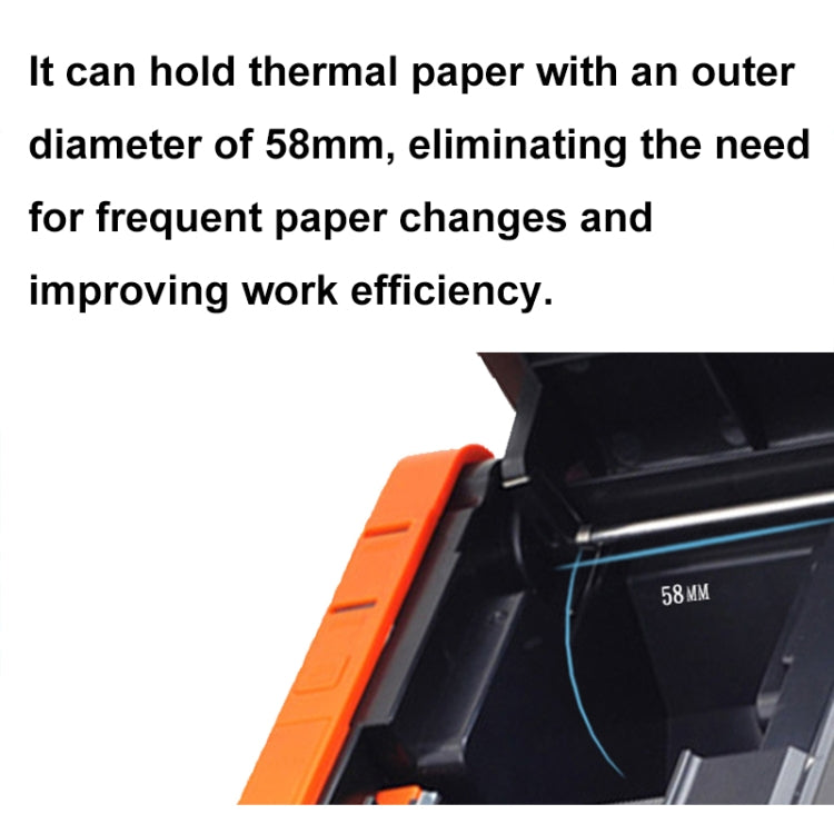 Xprinter XP-T58L 58mm Supermarket Cashier Receipt Thermal Printer, Spec: USB Port(EU Plug) - Printer by Xprinter | Online Shopping UK | buy2fix