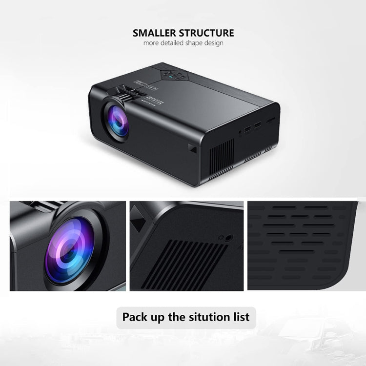 W18 1280 X 720P Portable Home HD LED Wireless Smart Projector, Spec: Standard Model(US Plug) - LED Projector by buy2fix | Online Shopping UK | buy2fix