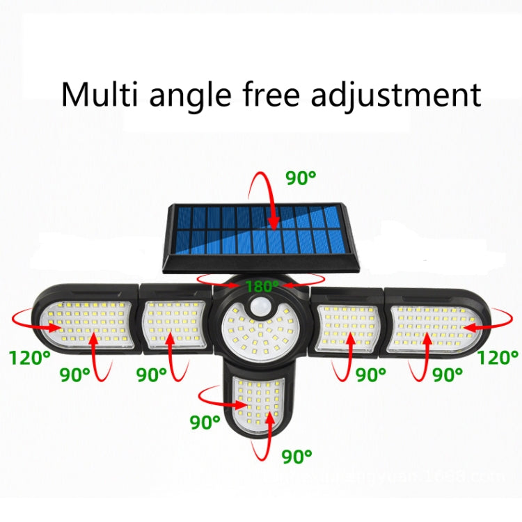 Garden Solar Wall Light Outdoor Waterproof Lawn Light Landscape Corridor Small Street Light, Spec: 5-Head 196 COB - Solar Lights by buy2fix | Online Shopping UK | buy2fix