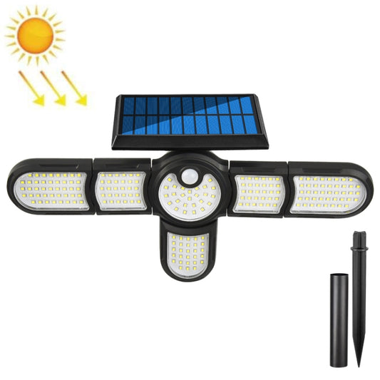 Garden Solar Wall Light Outdoor Waterproof Lawn Light Landscape Corridor Small Street Light, Spec: 6-Head 200 LED - Solar Lights by buy2fix | Online Shopping UK | buy2fix