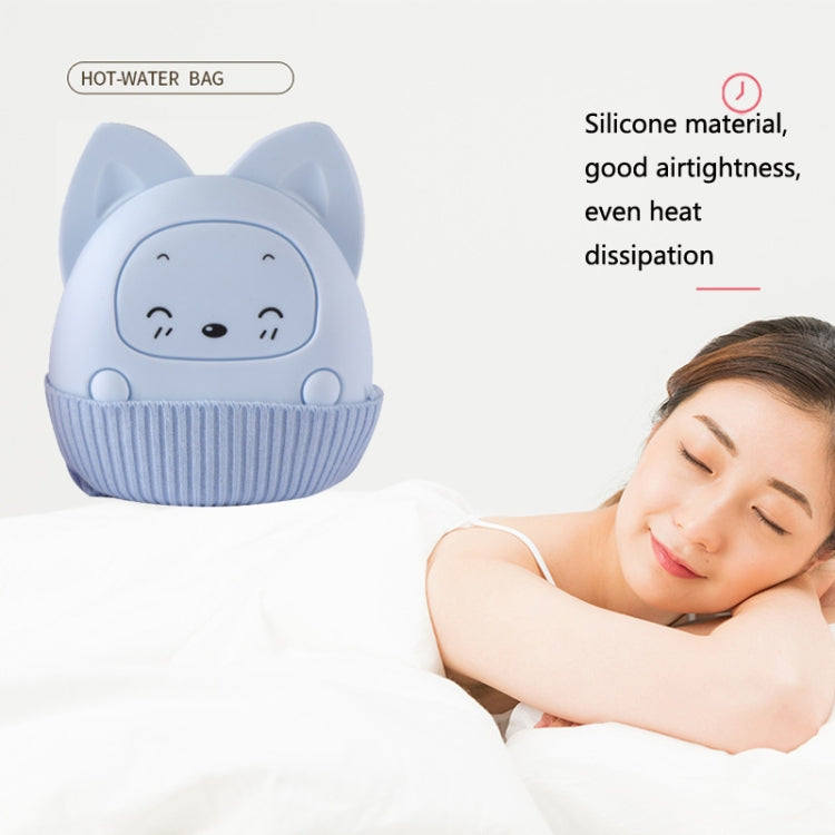 Winter Silicone Hand Warmer Cartoon Cute Water Injection Warm Water Bag, Colour: Light Blue Square - Hot Water Bags by buy2fix | Online Shopping UK | buy2fix