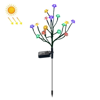 16 LED Solar Tree Branch Lotus Lamp Outdoor  Garden Lawn Light - Solar Lights by buy2fix | Online Shopping UK | buy2fix