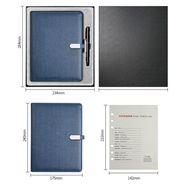 A5 Three-Dimensional Leather Pattern Notebook Set With 16GB U Disk, Specification: U Disk Style(Red) - Notebooks by buy2fix | Online Shopping UK | buy2fix