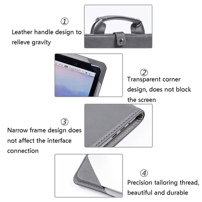 Book Style Laptop Protective Case Handbag For Macbook 16 inch(Gray + Power Bag) - Protective Bags by buy2fix | Online Shopping UK | buy2fix