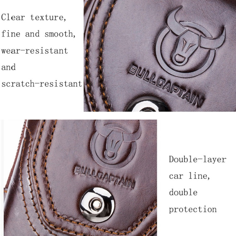 BULL CAPTAIN  Leather Multifunctional Waist Bag For Men(Brown-08) - Wallets by BULL CAPTAIN | Online Shopping UK | buy2fix