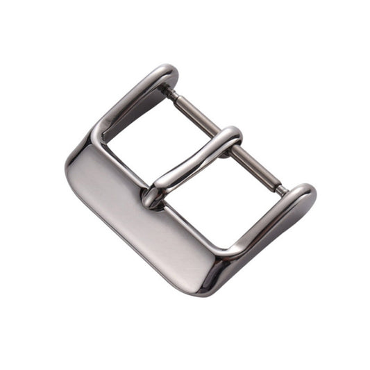 5pcs IP Plated Stainless Steel Pin Buckle Watch Accessories, Color: Silver 22mm - Watch Accessories & Parts by buy2fix | Online Shopping UK | buy2fix