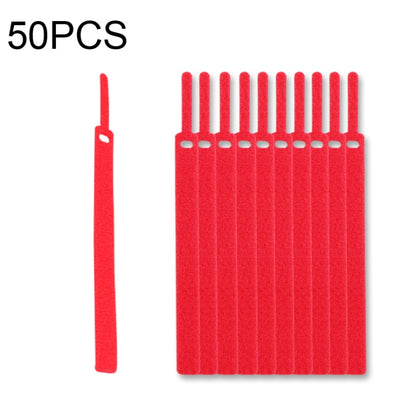 50 PCS Needle Shape Self-adhesive Data Cable Organizer Colorful Bundles 10 x 130mm(Red) - Cable Organizer by buy2fix | Online Shopping UK | buy2fix