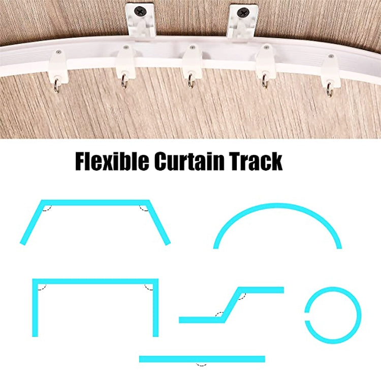 Model Steel Track Set Flexible Silent Slide Track Track with Hooks, Size: 1m - Curtain Decorative Accessories by buy2fix | Online Shopping UK | buy2fix