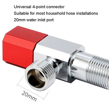 Hot and Cold Water Pipe Faucet 4 Points Water Stop Switch Valve, Style: Six-side Red Label Plastic Wheel - Faucets & Accessories by buy2fix | Online Shopping UK | buy2fix