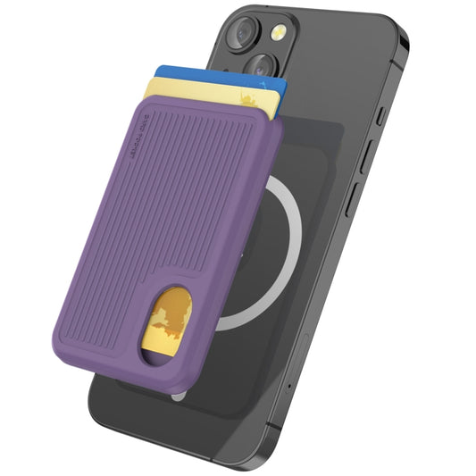 AhaStyle PT133-B Magnetic Vertical Silicone Card Holder(Purple) - Others Accessories by AhaStyle | Online Shopping UK | buy2fix