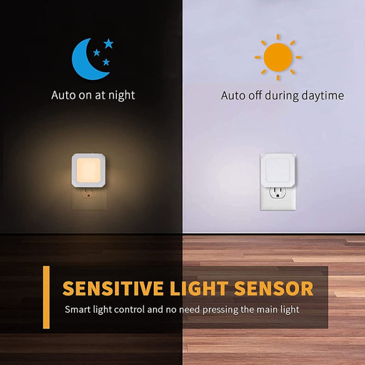 0.6W Stepless Dimming Induction Night Light Square Light Guide Plate Baby Night Light(UK Plug) - Sensor LED Lights by buy2fix | Online Shopping UK | buy2fix