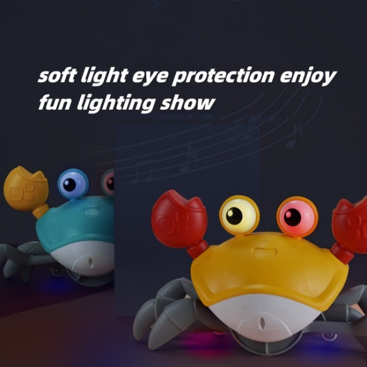 QC-3 Induction Electric Crab Automatic Obstacle Avoidance Light Music Charging Crab(Blue) - Music Toys by buy2fix | Online Shopping UK | buy2fix