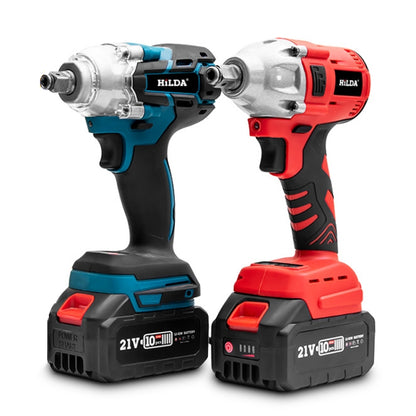 HILDA Motorized Wrenches Lithium Repair Parts With 22mm Socket, EU Plug, Model: Blue With 2 Battery+1 Charger(1500mAh) - Screws by HILDA | Online Shopping UK | buy2fix