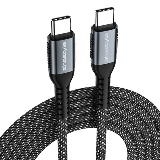 For Type-C Interface Devices AhaStyle Nylon Braided Dual Charging Cable, Power: 100W - USB-C & Type-C Cable by AhaStyle | Online Shopping UK | buy2fix