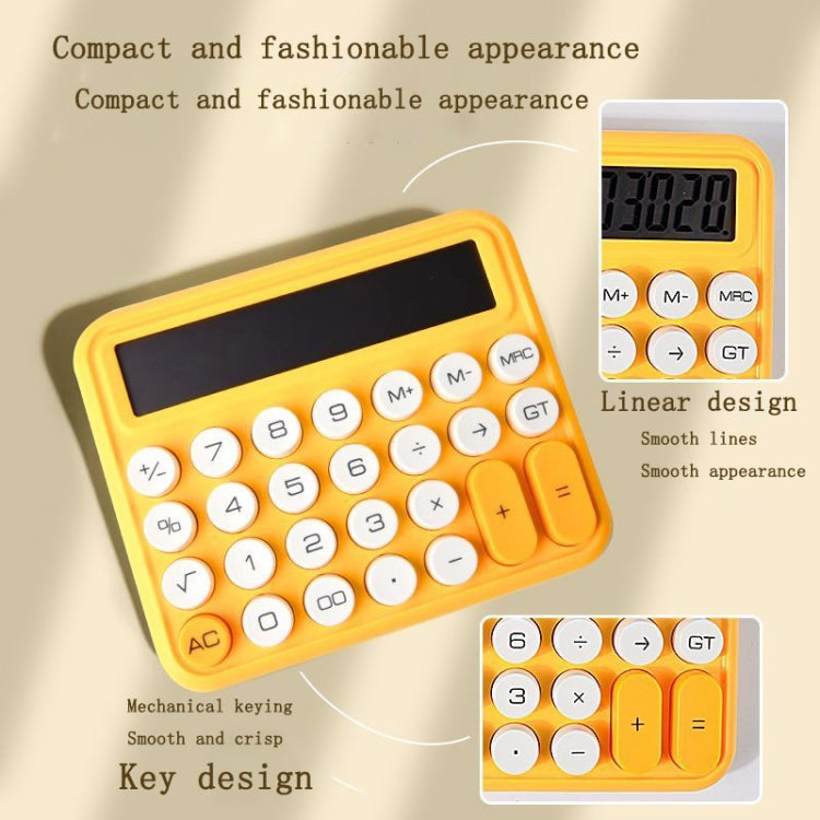 12-digit Mechanical Keyboard Calculator Cute Big Buttons Calculator(Olive Green) - Calculator by buy2fix | Online Shopping UK | buy2fix