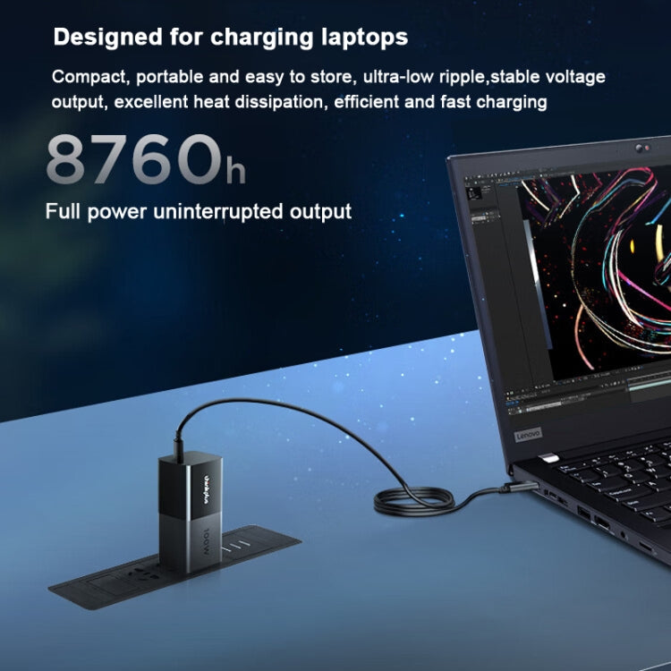 Lenovo Thinkplus 100W GaN Lipstick Power Adapter USB-C/Type-C Fast Charger,CN Plug - USB Charger by Lenovo | Online Shopping UK | buy2fix