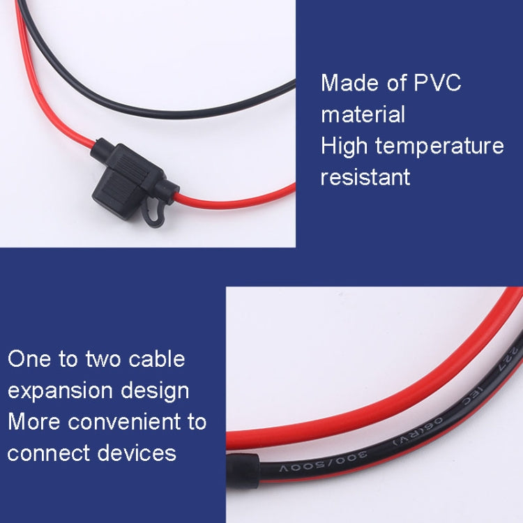 Car Cigarette Lighter Female Socket With 20A Fuse Tube, Cable Length: 30cm - Cigar Socket by buy2fix | Online Shopping UK | buy2fix