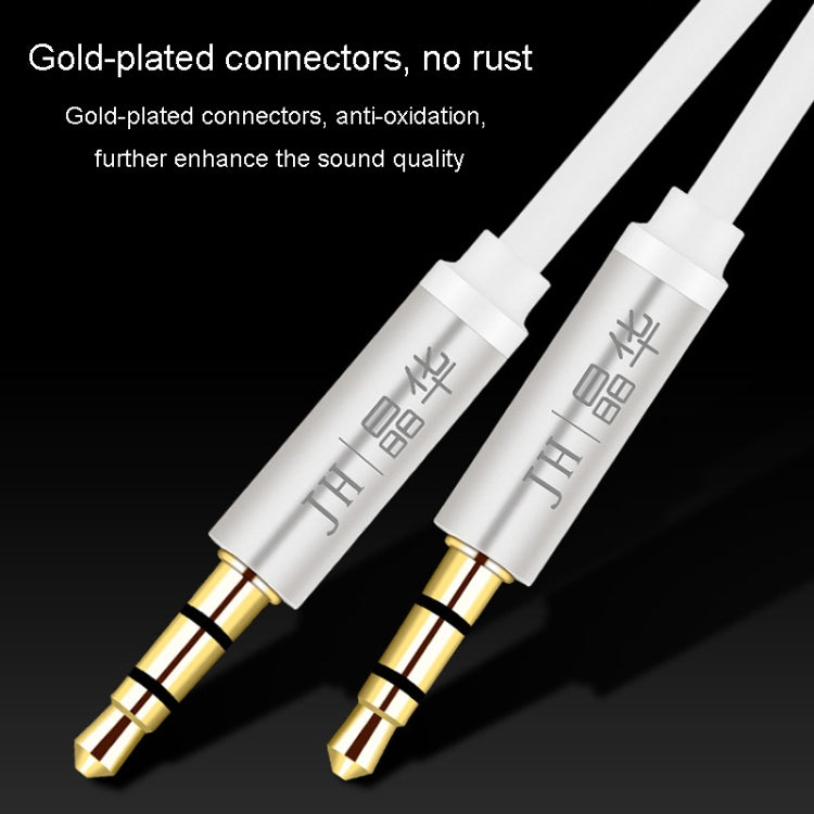 JINGHUA Audio Cable 3.5mm Male To Male AUX Audio Adapter Cable, Size: 1.2m(3 Knots White) - Video & Audio Cable by JINGHUA | Online Shopping UK | buy2fix