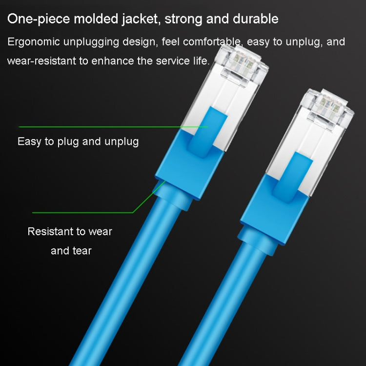 JINGHUA Category 6 Gigabit Double Shielded Router Computer Project All Copper Network Cable, Size: 5M(Blue) - Lan Cable and Tools by JINGHUA | Online Shopping UK | buy2fix