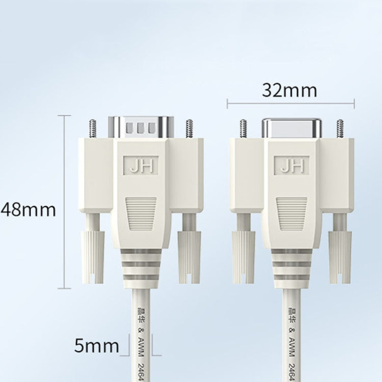 JINGHUA B110 Male To Female DB Cable RS232 Serial COM Cord Printer Device Connection Line, Size: 5m(Beige) - RS485 / RS232 Series by JINGHUA | Online Shopping UK | buy2fix