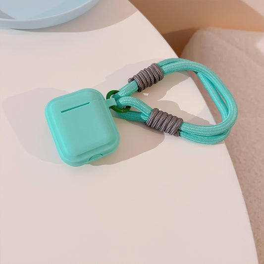 For AirPodS Pro 2 Dopamine Contrast Color Silicone Earphone Cover With Hand Strap(Green) - For AirPods Pro 2 by buy2fix | Online Shopping UK | buy2fix