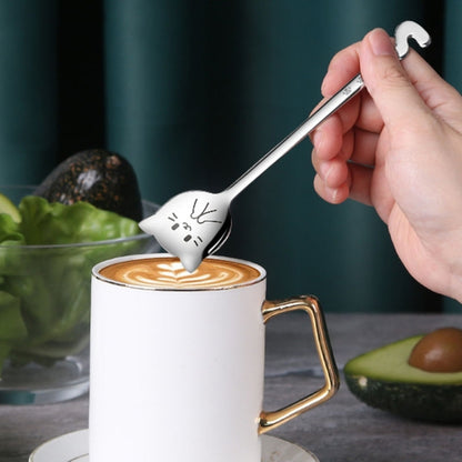 Kacheeg Stainless Steel Cats Spoon Cute Coffee Dessert Ladle Stirring Stick, Style: Smile - Cutlery Sets by Kacheeg | Online Shopping UK | buy2fix