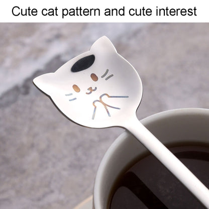 Kacheeg Stainless Steel Cats Spoon Cute Coffee Dessert Ladle Stirring Stick, Style: Smile - Cutlery Sets by Kacheeg | Online Shopping UK | buy2fix