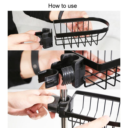 Kitchen Faucet Shelf No-Punch Sink Rag Drainage Basket Sponge Drainage Storage Rack, Style: B Silver - Shelf by buy2fix | Online Shopping UK | buy2fix