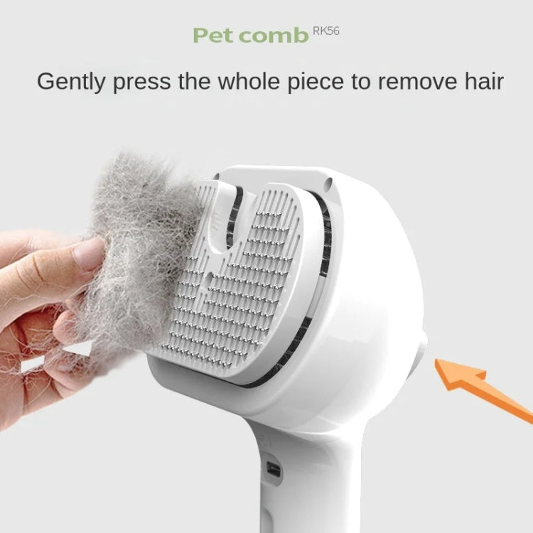 RK56 USB Charging Spray Pet Grooming Comb Cat and Dog Hair Removal Tool Pet Products(White) - Brushes & Combs by buy2fix | Online Shopping UK | buy2fix