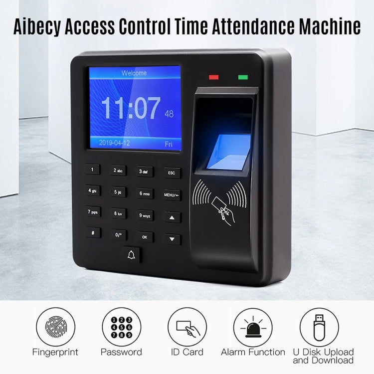 M10 Smart ID Card Recognition Fingerprint Access Control All-in-one Attendance Machine(English Version) - Attendance System by buy2fix | Online Shopping UK | buy2fix